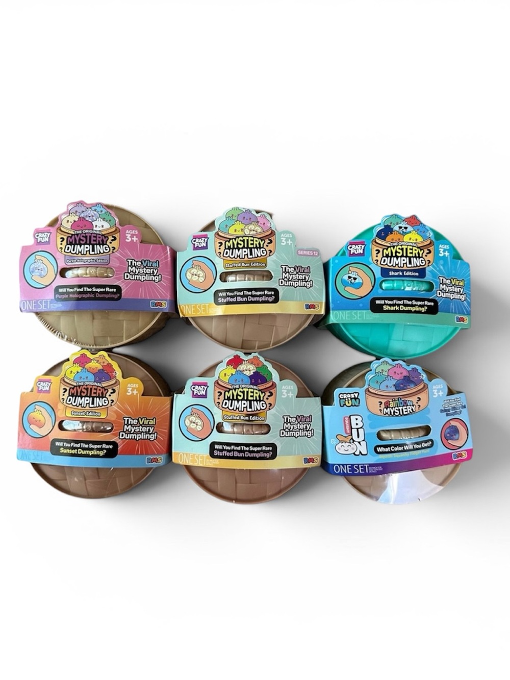 Super Rare! Mystery Stuffed Dumpling Squishy Bun Set Super Bundle